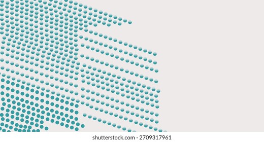 Transparent Vector Gradient Blue Color Halftone Background Staggered Dots Pattern modern dotted Futuristic generic graphic Minimal light blue green with halftone vector background