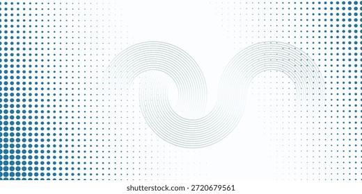 Transparent Vektor Farbverlauf Blau Farbe Halbton Hintergrund Stagged Dots Muster modern gepunktete futuristische generische Grafik Minimal hellblau grün mit Halbton moderne Vektor.eps10