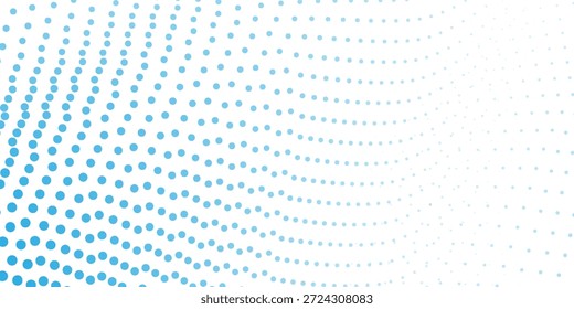 Gradiente de Vector transparente Fondo de semitono de color azul Patrón de puntos escalonados moderno punteado