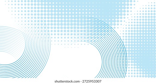 Gradiente de Vector transparente Fondo de semitono de color azul Patrón de puntos escalonados moderno punteado Gráfico genérico futurista Mínimo azul claro 