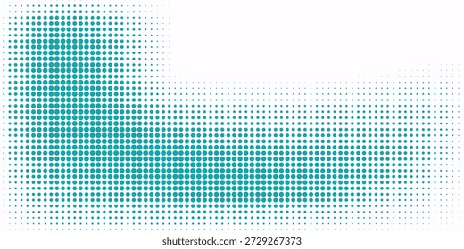 Gradiente de Vector transparente Fondo de semitono de color azul Patrón de puntos escalonados moderno punteado