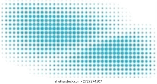 Gradiente de Vetor Transparente Cor Azul Meio-Tom Fundo Pontos Escalonados Padrão artes pontilhadas modernas abstrato eps 10.