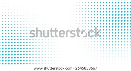 Transparent Vector Gradient Blue Color Halftone Background Staggered Dots Pattern modern dotted arts abstract