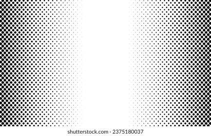 Transparent Vector Gradient Color Halftone Side Edges Staggered Dots Pattern