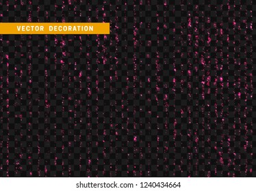 Transparent vector light effect pink. Glitter particles, Bright design element