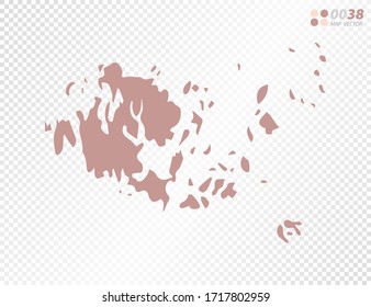 Transparent vector map of Aland Islands