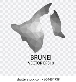 Transparent - Vector map of Brunei, Vector illustration eps 10. 
