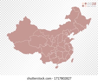 Transparent Vector Map Of China