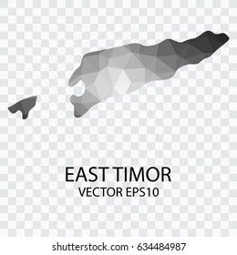 Transparent - Vector map of East timor, Vector illustration eps 10. 