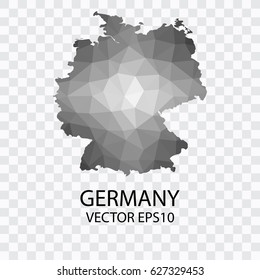 transparent - Vector map of Germany, Vector illustration eps 10.