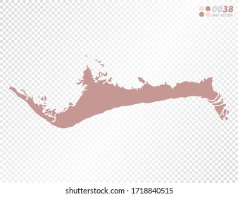 Transparent vector map of Grand Bahama