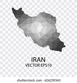 Transparent - Vector map of Iran, Vector illustration eps 10.