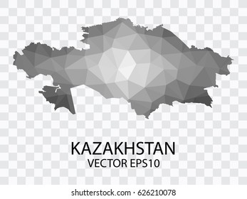 Transparent - Vector map of Kazakhstan, Vector illustration eps 10.
