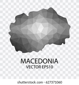 Transparent - Vector map of Macedonia, Vector illustration eps 10.