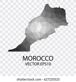 Transparent - Vector map of Morocco, Vector illustration eps 10.