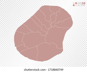 Transparent vector map of Nauru