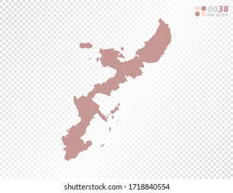 Transparent vector map of Okinawa