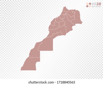 Transparent vector map of Sahara
