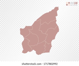 Transparent vector map of San Marino