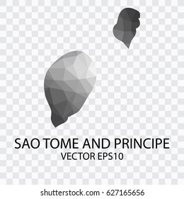 Transparent - Vector map of Sao tome and principe, Vector illustration eps 10.