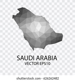 Transparent - Vector map of Saudi arsbia, Vector illustration eps 10.