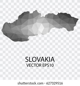 transparent - Vector map of Slovakia, Vector illustration eps 10.