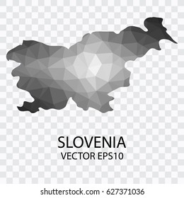 Transparent - Vector map of Slovenia, Vector illustration eps 10.