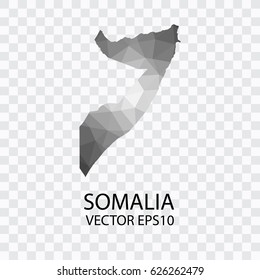 Transparent - Vector map of Somalia, Vector illustration eps 10.