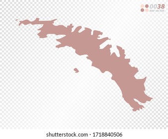 Mapa vector transparente de Georgia del Sur