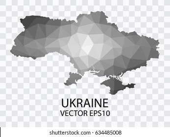 Transparent - Vector map of Ukraine, Vector illustration eps 10. 