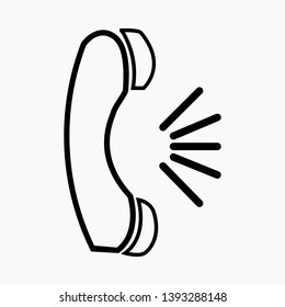 Transparent vector phone icon. Phone icon illustration.