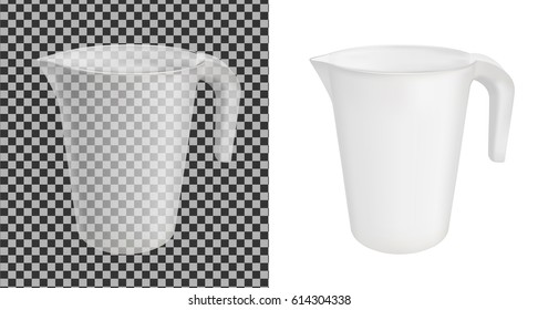 Transparent vector plastic jug