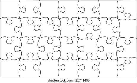 transparent vector puzzle - place your picture under