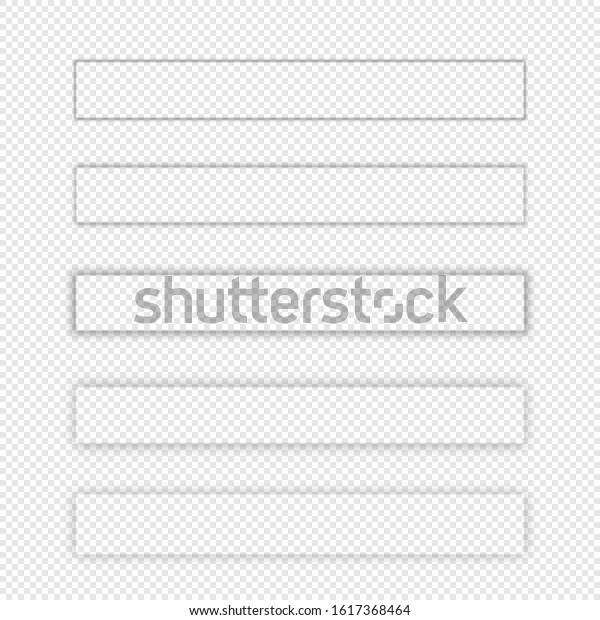 Transparent vector rectangle frames with shadow\
effect. Realistic 5 shadow box frames set. It can be used as cards\
frames, banners and design elements for advertising and your other\
own projects.