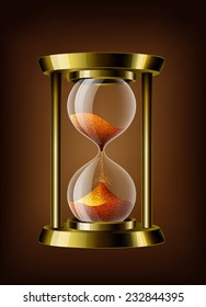 Transparent vector sand clock