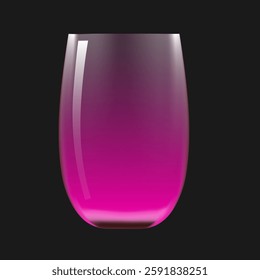 Transparent vector smooth colored glass on black background