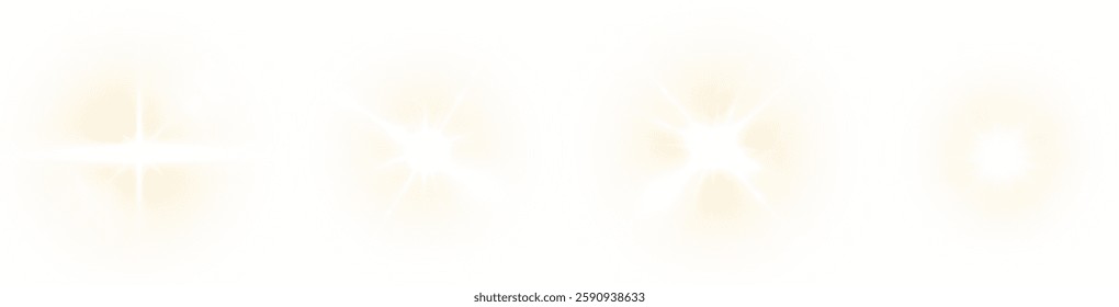 transparent vector sunlight effect featuring lens flares, sunrays, and light transitions. Ideal for overlays, glare effects, light leaks, and enhancing designs with a natural sun glow. PNG format incl