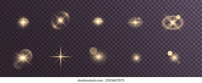 transparent vector sunlight effect with lens flares, sunrays, and smooth light transitions. Perfect for overlays, glare effects, light leaks, and enhancing designs with a natural sun glow. PNG