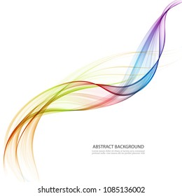 Onda vectorial transparente de humo.Color wave.Spectrum.