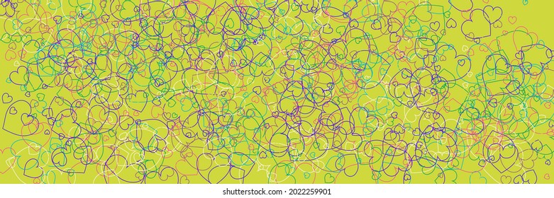 Pic Romántico Transparente Rojo Multicolor Neon Simple. El Amo Púrpura Brillante Corazón Azul Diseño Moderno. Colorida impresión de vectores de Partido Verde Blanco. Arco Turquesa Arcoiris Confetti Tejidos Ornamentales.