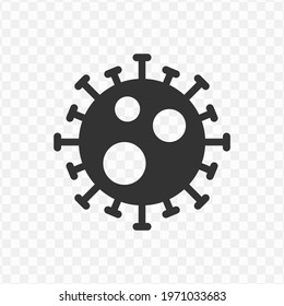 Transparent virus icon png, vector illustration of an virus icon in dark color and transparent background(png)