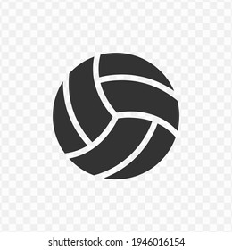 Transparent volleyball icon png, vector illustration of an volleyball icon in dark color and transparent background(png)