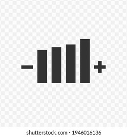 Transparent volume icon png, vector illustration of an volume icon in dark color and transparent background(png)