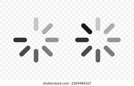 Transparent waiting icons. Download icon. Process progress symbol for user interface. Vector EPS 10