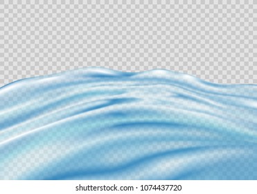 Transparent water background. Vector illustration.