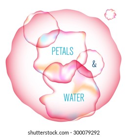 Transparent water color drops. Water Drops With Gradient Mesh, Vector Illustration