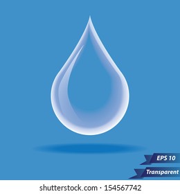 Transparent water drop icon
