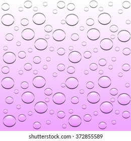 Transparent water drop. Isolated vector illustration