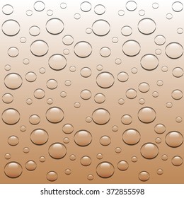 Transparent water drop. Isolated vector illustration