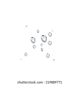 Transparent Water Drop Vector On White Stock Vector (Royalty Free ...